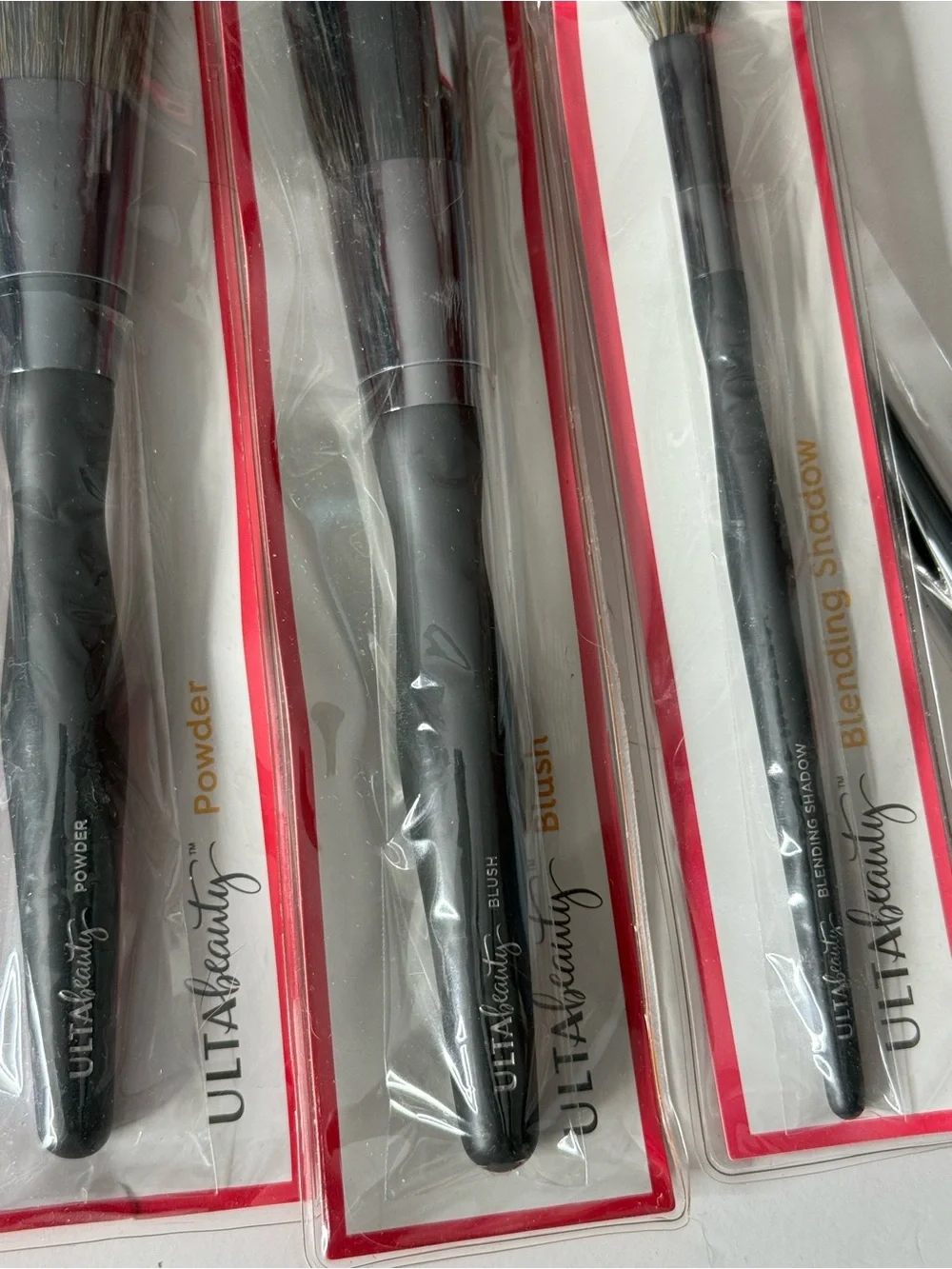 Ulta Beauty Makeup Brush Set - Black Handles, Gray Bristles